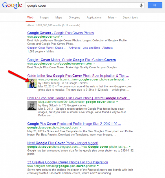 Google authorship example